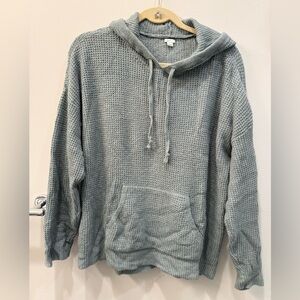 Aerie Waffle Sage Knit Hoodie